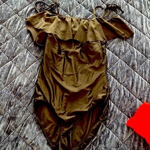 Albion Fit Swim suit. Off shoulder